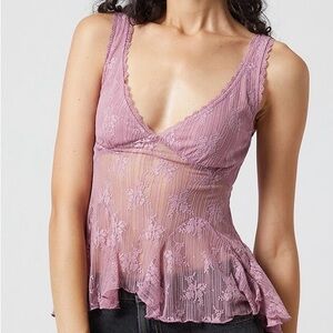 Pacsun Lace Pink Sleeveless Top